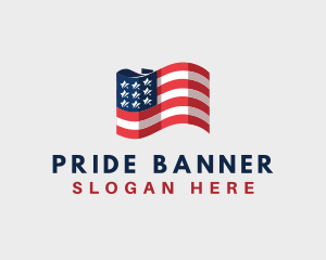 Patriotic American Flag logo