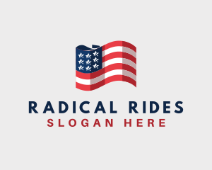 Patriotic American Flag logo design