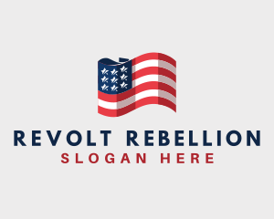 Patriotic American Flag logo design