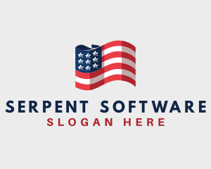 Patriotic American Flag logo design