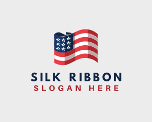 Patriotic American Flag logo design