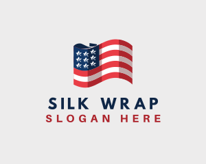 Patriotic American Flag logo design