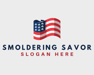 Patriotic American Flag logo design