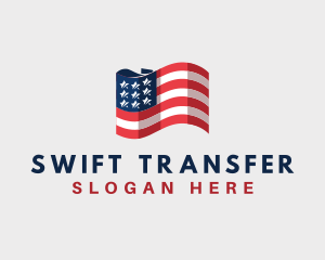 Patriotic American Flag logo design