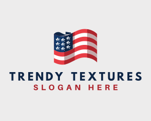 Patriotic American Flag logo design