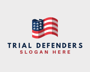 Patriotic American Flag logo design