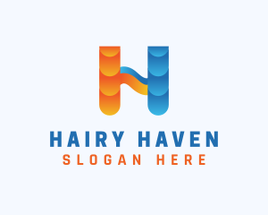 Warm & Cold Letter H logo design