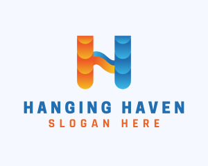 Warm & Cold Letter H logo design