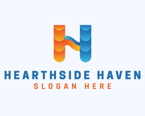 Warm & Cold Letter H logo