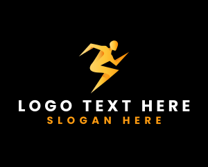 Lightning Speed Human logo