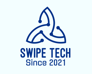 Blue Tech Propeller  logo design