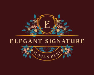 Elegant Floral Salon logo design