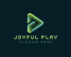 Green Media Play logo design