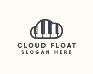 Music Piano Cloud logo design