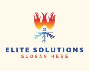 Home Flame Snowflake logo