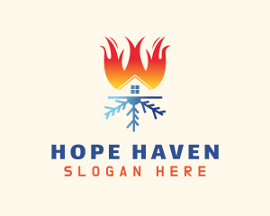 Home Flame Snowflake logo