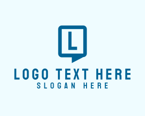 Twitter - Mobile Chat Box logo design