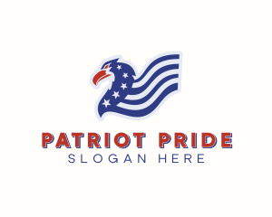 Patriotic Stars Eagle logo design