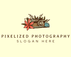 Flower Camera Photography logo design