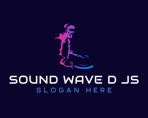 DJ Music Vinyl logo design