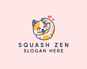 Cute Cat Heart Logo