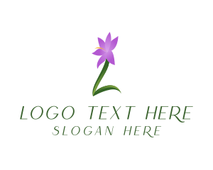 Natural Flower Letter L logo