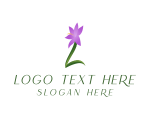 Natural Flower Letter L Logo