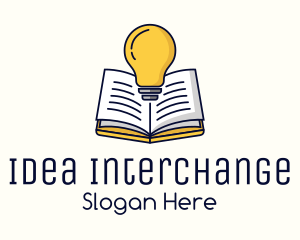 Light Bulb Book logo design