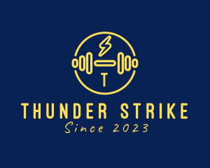 Thunder Gym Dumbbell  logo design