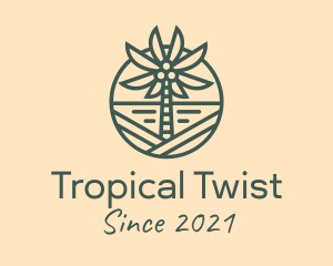 Tropical Coconut Tree  logo design