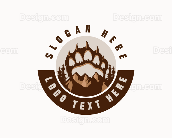 Paw Print Wildlife Nature Logo