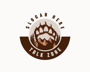 Paw Print Wildlife Nature Logo