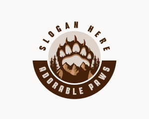 Paw Print Wildlife Nature logo design