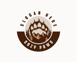 Paw Print Wildlife Nature logo design