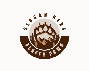 Paw Print Wildlife Nature logo design