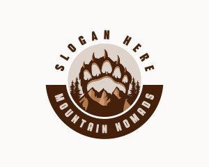 Paw Print Wildlife Nature logo design