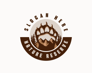 Paw Print Wildlife Nature logo design