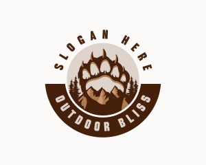 Paw Print Wildlife Nature logo design