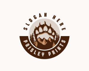 Paw Print Wildlife Nature logo design