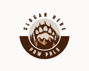 Paw Print Wildlife Nature logo design