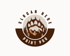 Paw Print Wildlife Nature logo design