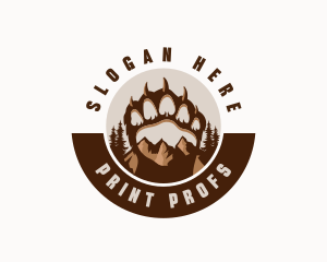 Paw Print Wildlife Nature logo design