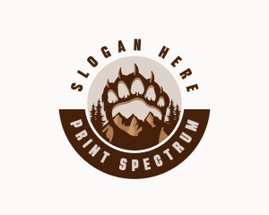 Paw Print Wildlife Nature logo design