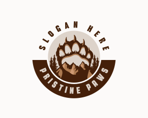 Paw Print Wildlife Nature logo design