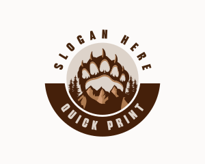 Paw Print Wildlife Nature logo design