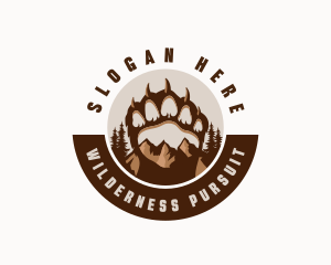 Paw Print Wildlife Nature logo design