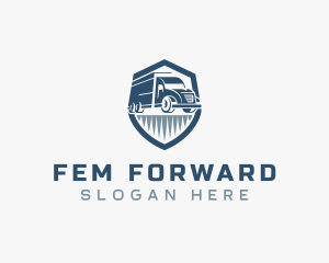 Forwarding Truck Shield logo design