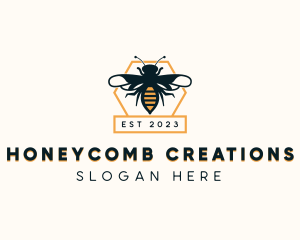 Beekeeper Honey Bee logo design