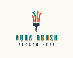 Refurbish Painting Paintbrush logo design