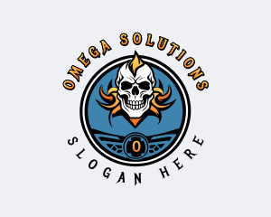 Skull Undead Biker Gang logo design